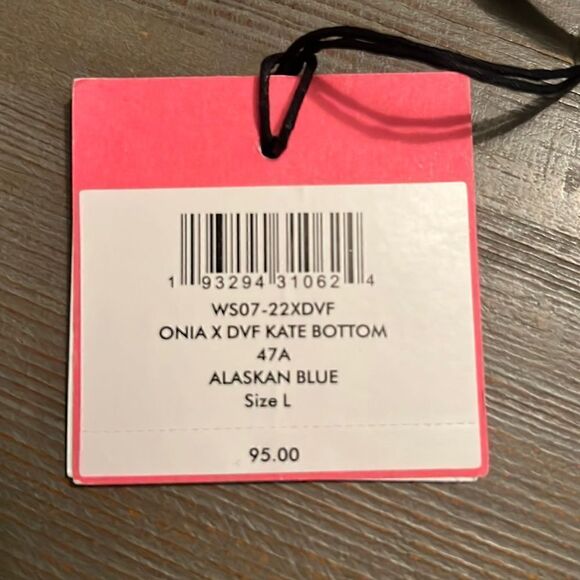 NWT Onia X DVF Kate String Bikini Bottoms Alaskan Blue - L - Picture 8 of 9